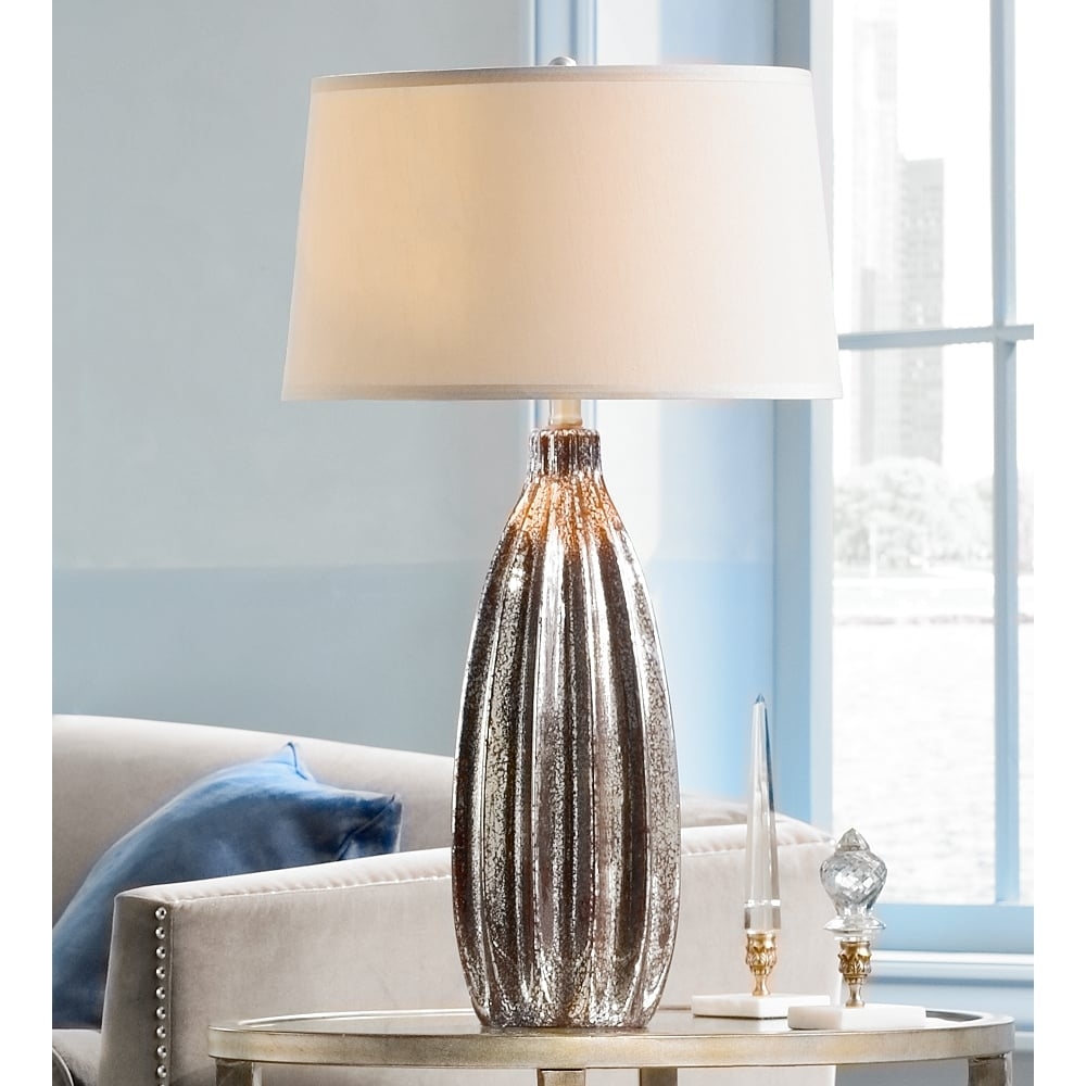 360 Lighting Stella 30" High Fluted Mercury Glass Table Lamp - Image 0