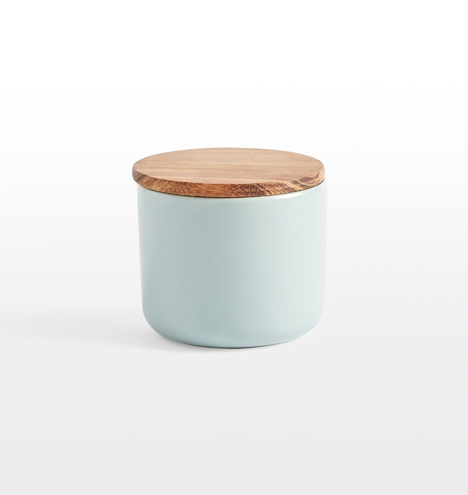 Canister with Wood Lid-medium - Image 0