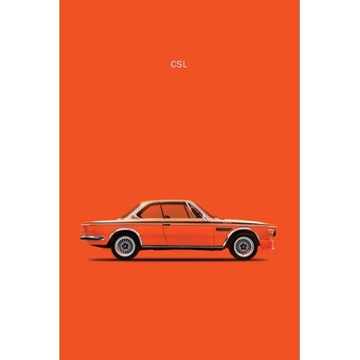 '1972 BMW CSL' Graphic Art Print on Canvas - Image 0