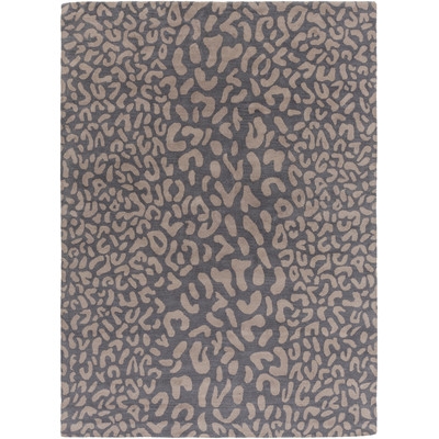 Macias Handmade Gray Animal Print Area Rug - Image 0