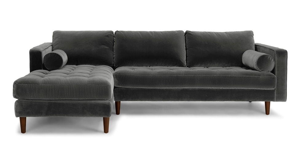 Sven Shadow Gray Left Sectional Sofa - Image 0