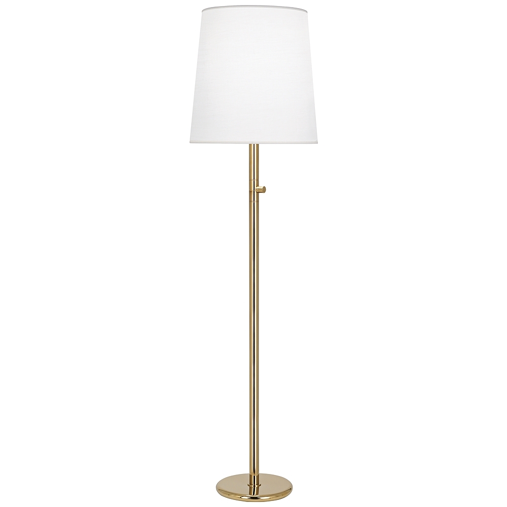 Robert Abbey Buster Chica Ascot Shade Brass Floor Lamp - Style # 9R647 - Image 0