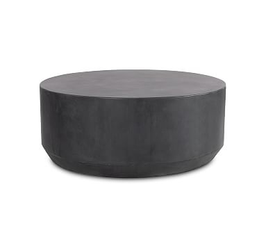 Temple Concrete Coffee Table, Dark - Image 0