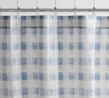 Rhett Check Shower Curtain, Blue Multi - Image 3