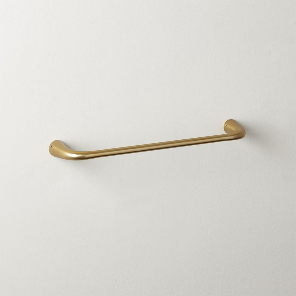 Pyra Brushed Brass Towel Bar 18" - Image 0