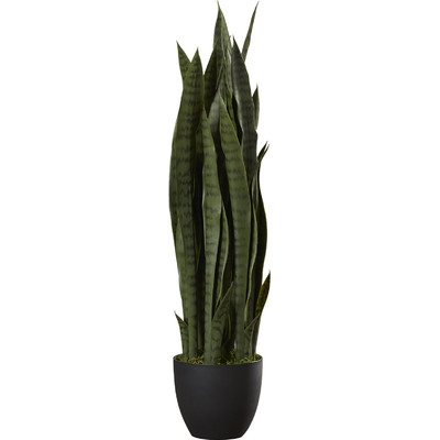 Sycamore Faux Sansevieria Floor Plant in Pot - Image 0