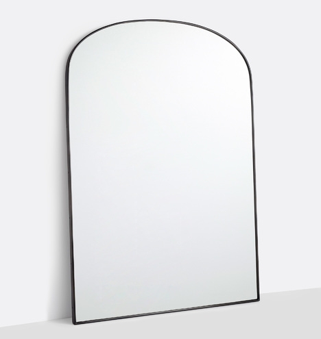 Arched Floor Metal Framed Mirror - Image 0