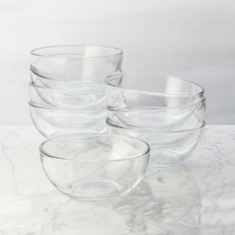 Moderno Glass Bowls, Set of 8 - Image 1