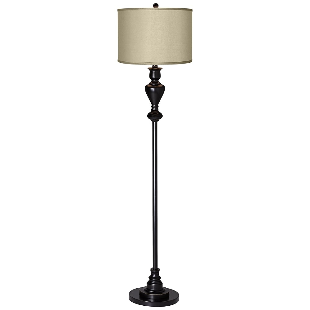 Possini Euro 58" High Sesame Shade Black Bronze Floor Lamp - Image 0