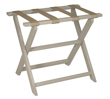 Taupe Eco Luggage Rack, Beige Woven Straps - Image 0
