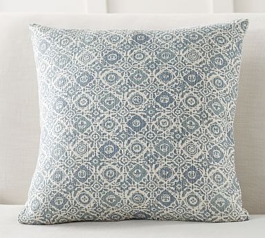Elinor Rev Print Pillow Cover, 20", Blue Multi - Image 0