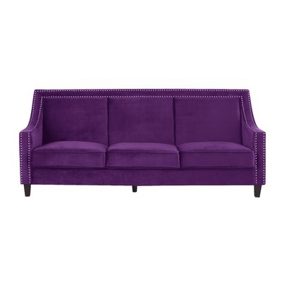 Trista Nailhead Trim Wood Legs Couch Sofa - Image 0
