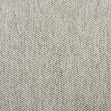 Andes Ottoman, Poly, Heathered Crosshatch, Feather Gray, Dark Pewter - Image 3