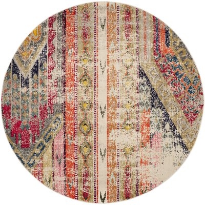 Alfred Abstract Grey/Orange/Pink Area Rug - Image 0