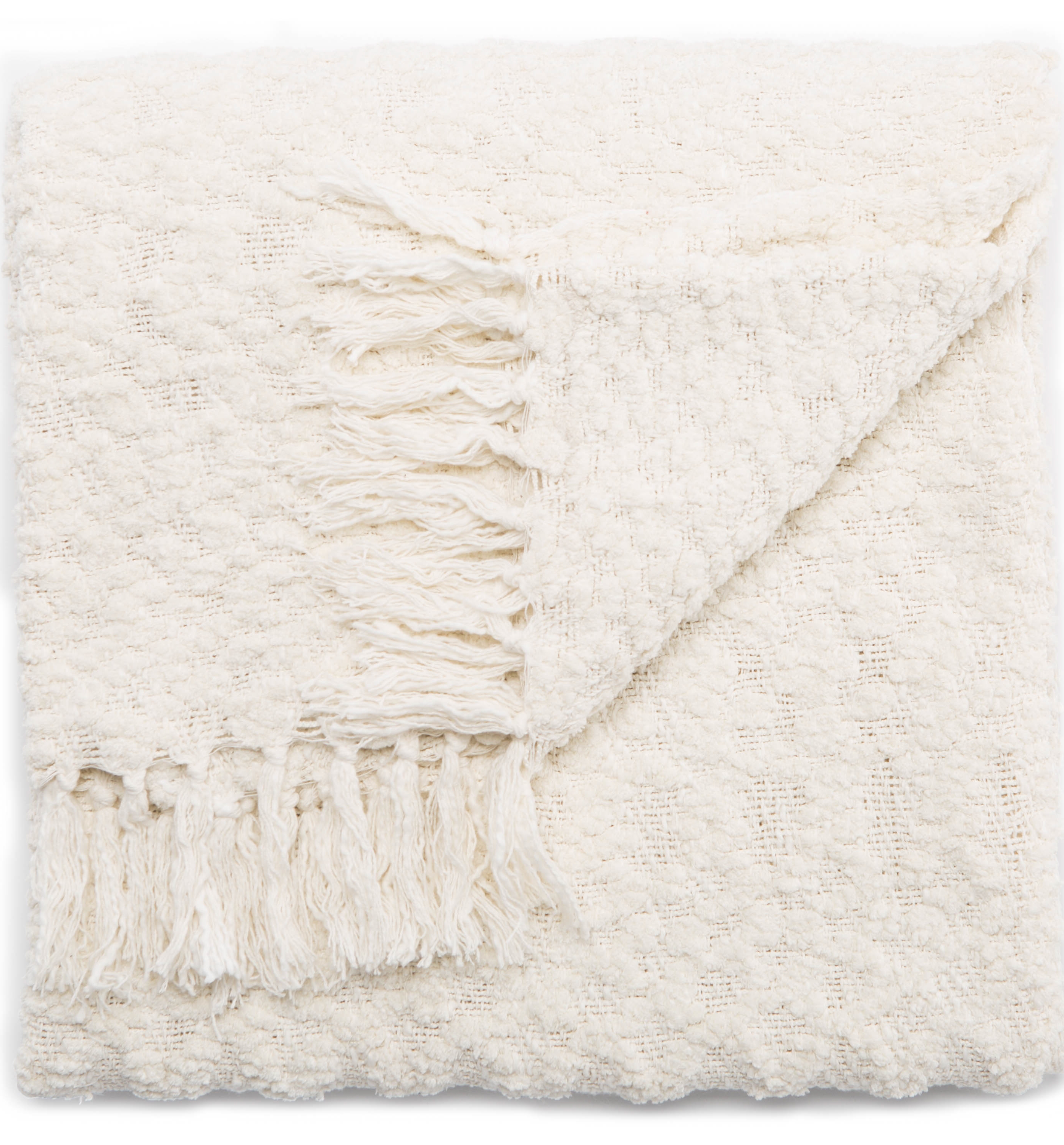 Nora White Solid Throw (50X60) - Image 0