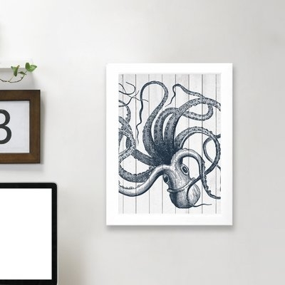 'Wood Octopus' Framed Graphic Art Print - Image 0