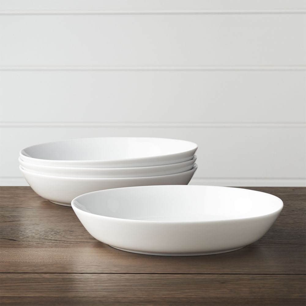 Hue White Low Bowls, Set of 4 - Image 0