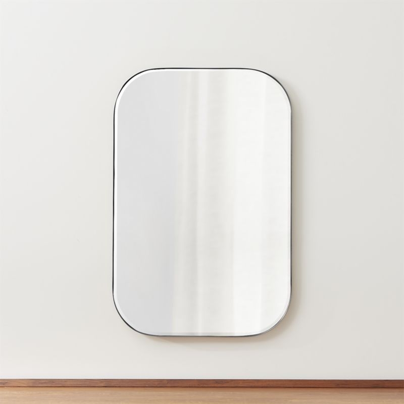 Edge Silver Rounded Rectangle Mirror - Image 3