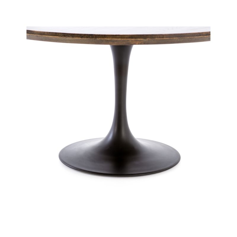 Penn Brown Oak 55" Pedestal Base Dining Table - Image 5