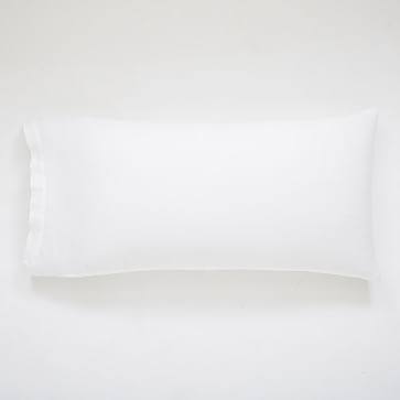 Belgian Linen King Pillowcase, Set of 2, White - Image 2