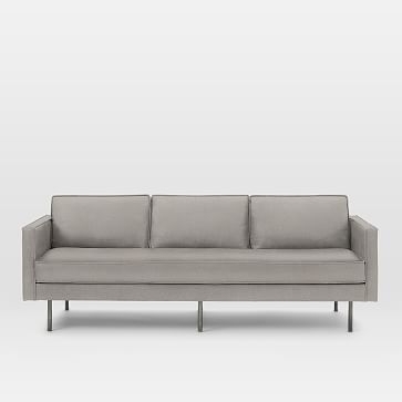 Axel 89" Sofa, Linen Weave, Platinum - Image 2