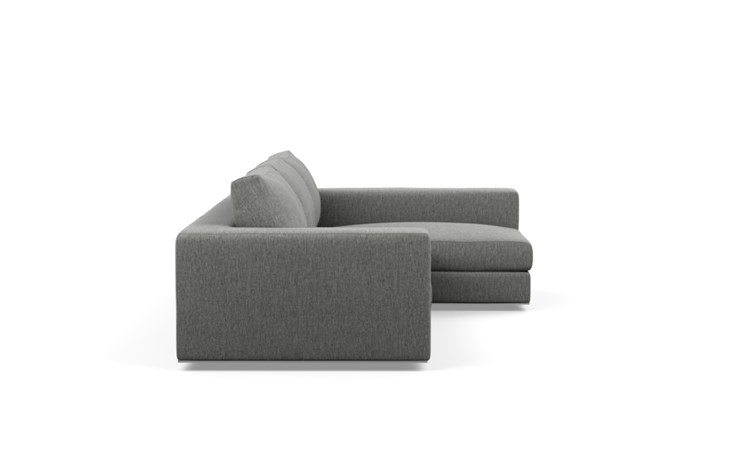 Walters Right Sectional with Grey Plow Fabric and down alt. cushions - Image 1