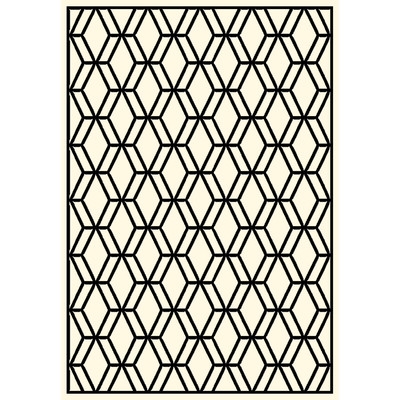 Trend Ivory/Black Geometric Rug - Image 0