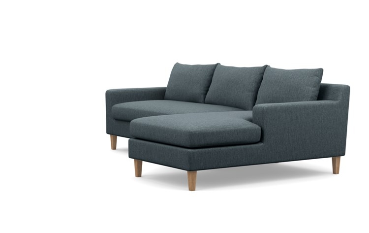 Sloan Right Sectional with Blue Rain Fabric and Natural Oak legs - Image 4