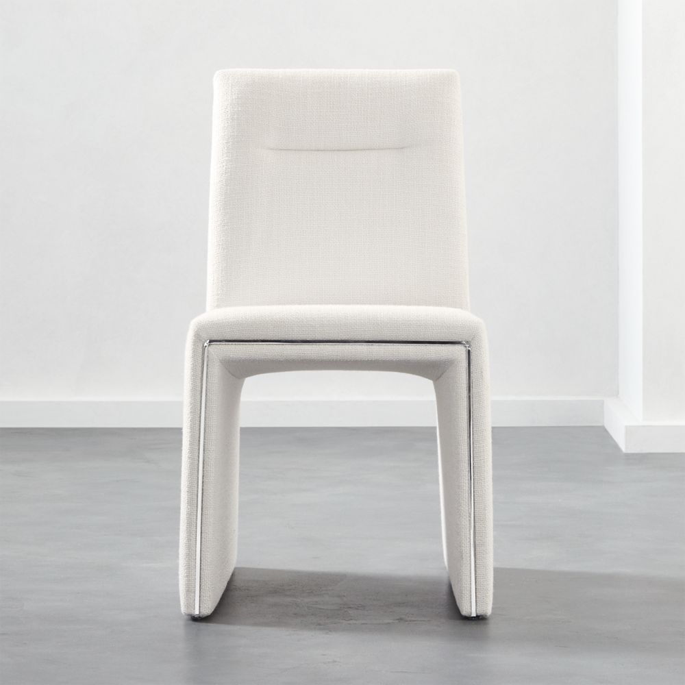 Silver Lining White Armless Dining Chair - Image 0