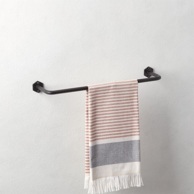Hex Matte Black Towel Bar 30" - Image 3