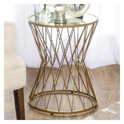 Carpendale Hourglass Metal End Table - Image 0