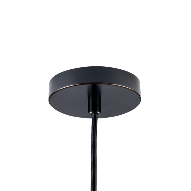 Maddox Black Dome Small Pendant Light with Black Socket - Image 2