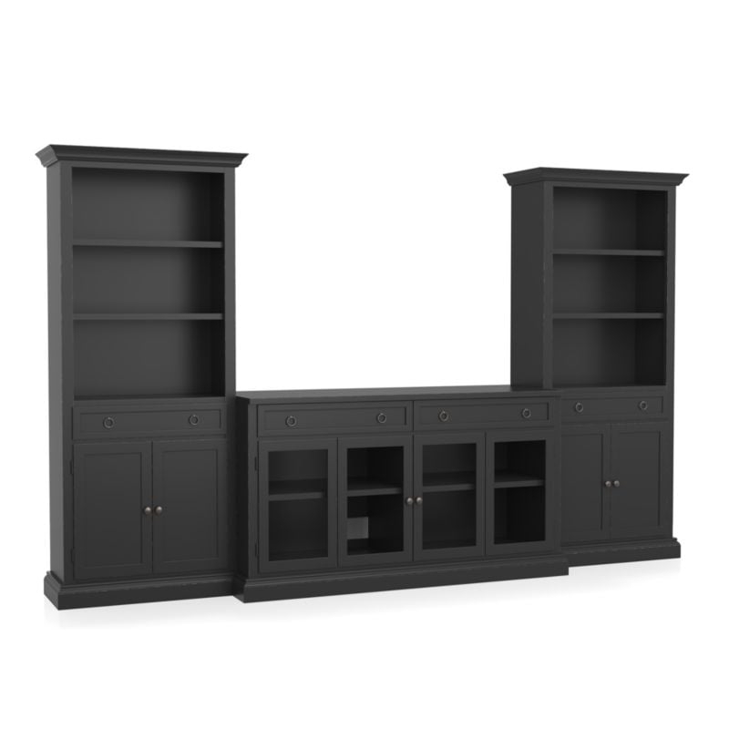 Cameo 3-Piece Modular Bruno Glass Door Storage Media Center - Image 2