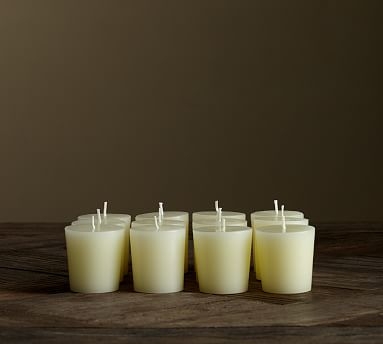 Unscented Votive Candles, Set of 12 - Ivory - Image 2