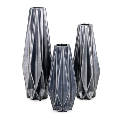 Encina Metallic 3 Piece Table Vase Set of 3 - Image 0