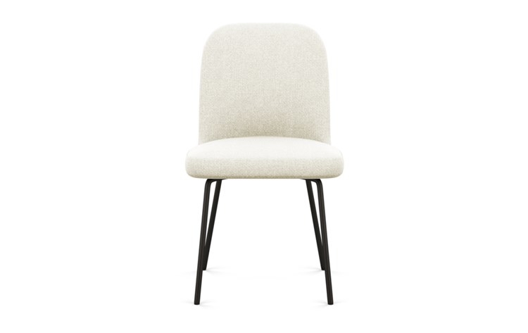 Dylan Dining Chair with Vanilla Fabric and Matte Black legs - Image 0