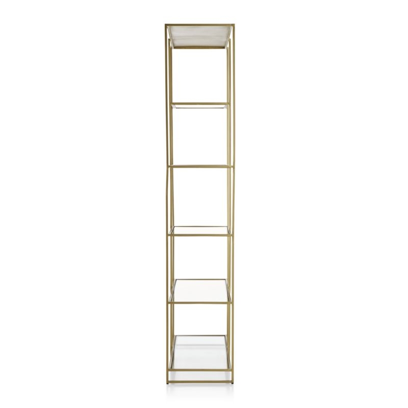 Estelle Brass And Glass Bookcase - Image 2