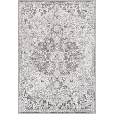 Rosso Traditional Silver/Gray/White Area Rug - Image 0