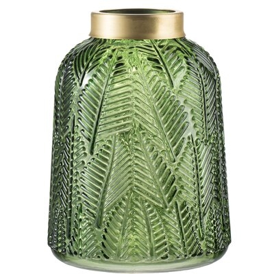 France Fern Leaf Glass Table Vase - Image 0