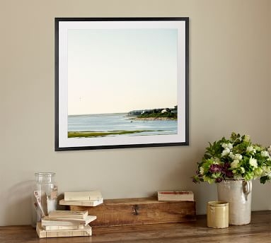 Bay Morning Framed Print by Cindy Taylor, 18x18", Wood Gallery Frame, Black, Mat - Image 3