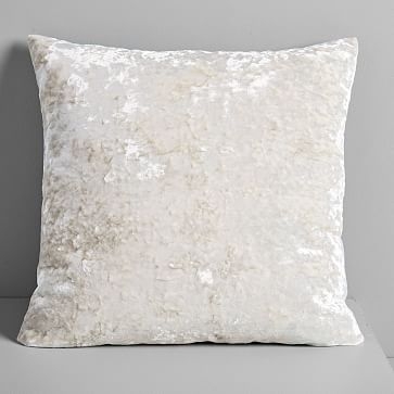 Pressed Velvet Pillow Cover, Stone, 20"x20" - Image 2