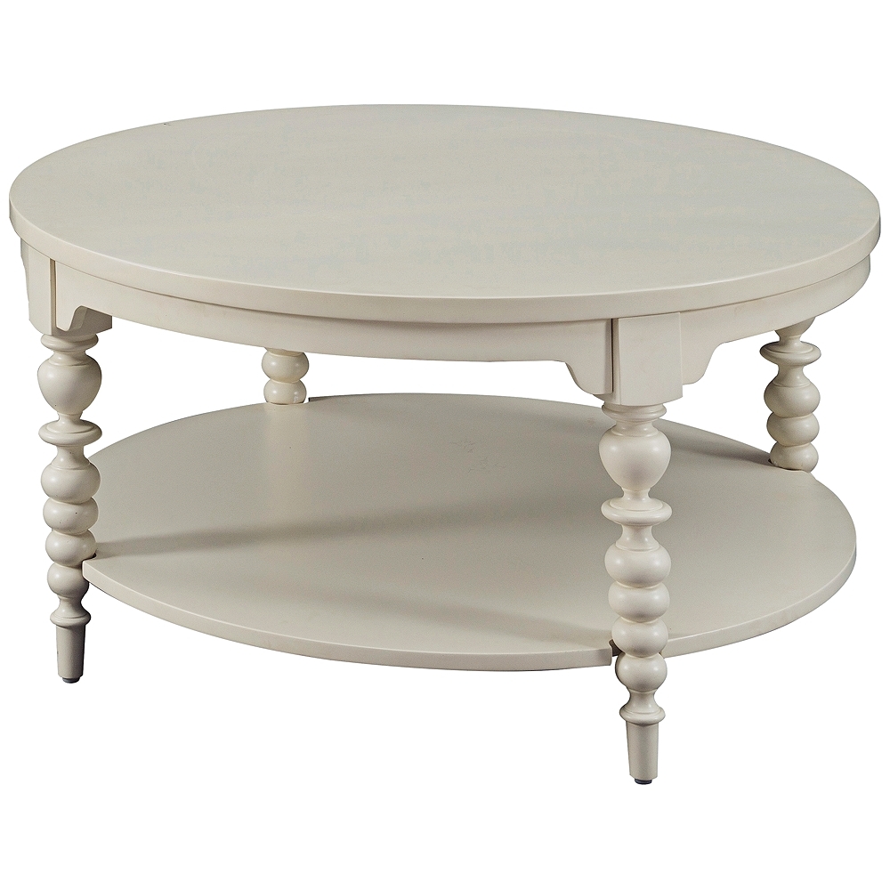 Klaussner Emerson Round Soft White Cocktail Table - Style # 23E52 - Image 0