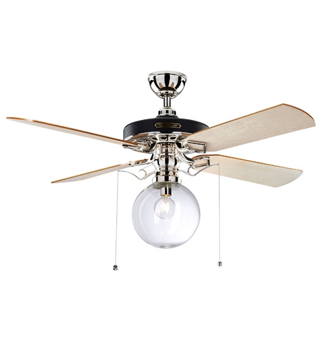 Heron Ceiling Fan With Clear Globe Shade - Image 3