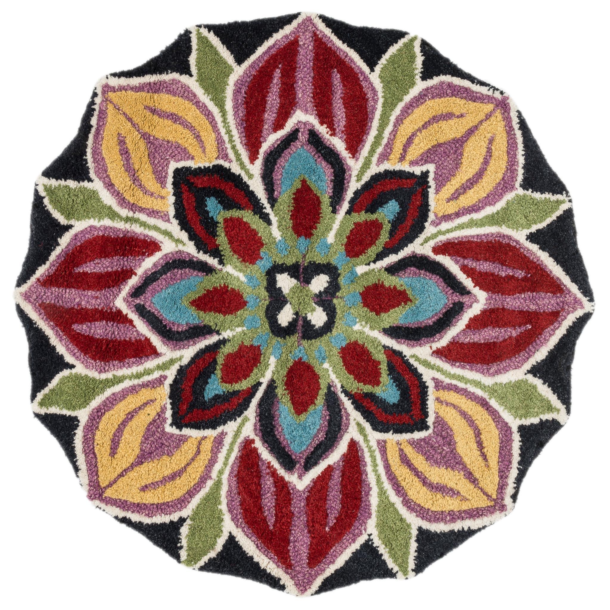 AZALEA - BLACK / MULTI - 3'-0" x 3'-0" Round - Image 0