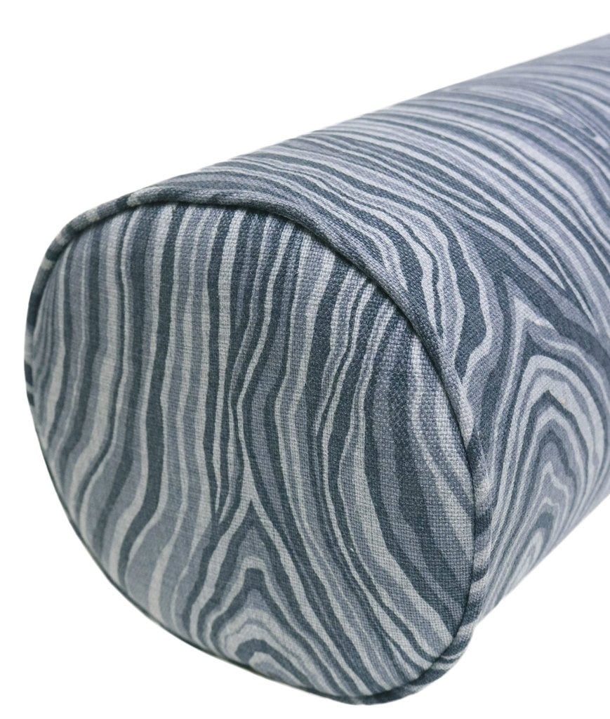 THE BOLSTER :: AGATE LINEN PRINT // PRUSSIAN BLUE - TWIN // 9" X 24" - Image 2
