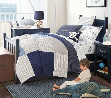 Camp Twin Bed, Navy, UPS Delivery - Image 1