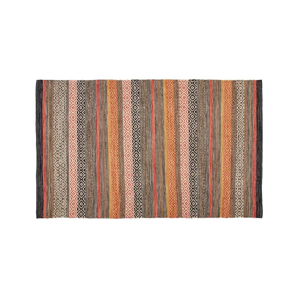 Yumi Grey Multi-Color Rag Area Rug 5'x8' - Image 0