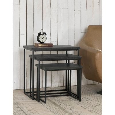Southam 3 Piece Nesting Tables, Gray - Image 0