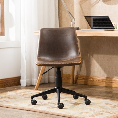 Alina Faux Swivel Air Lift Office Chair - Image 0