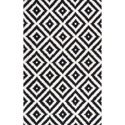 Obadiah Hand-Tufted Wool Black Area Rug - Image 0